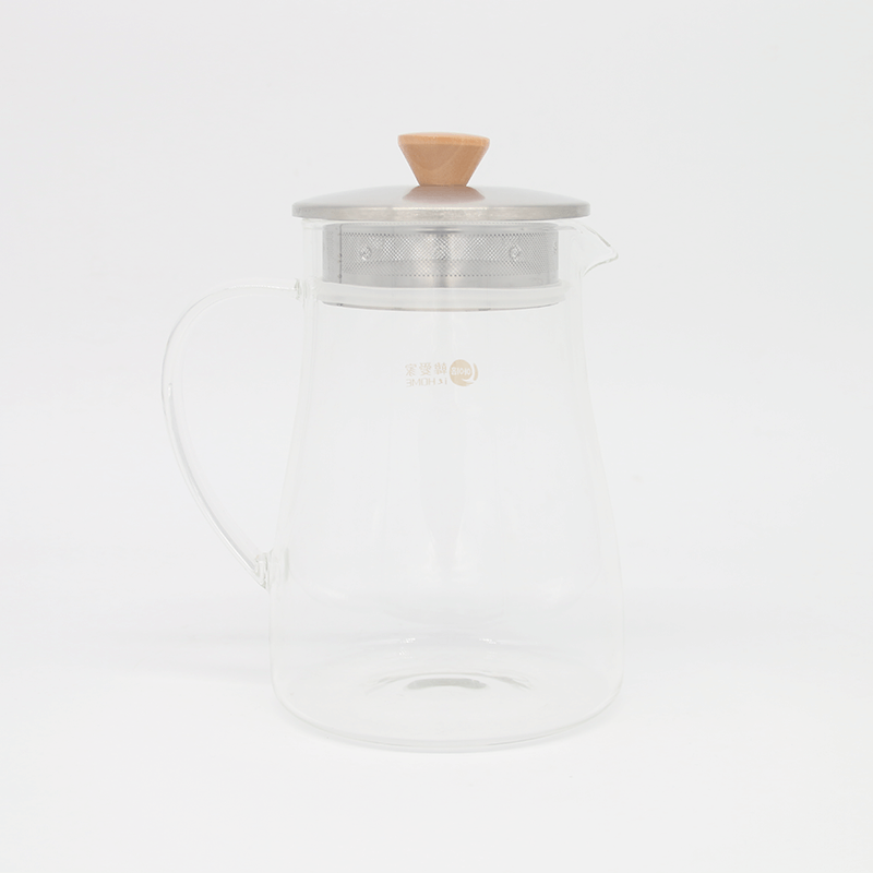 800ml Glass Teapot With Filter Lid Household Water Tea Coffee Jug Heat-Resistant photo 1