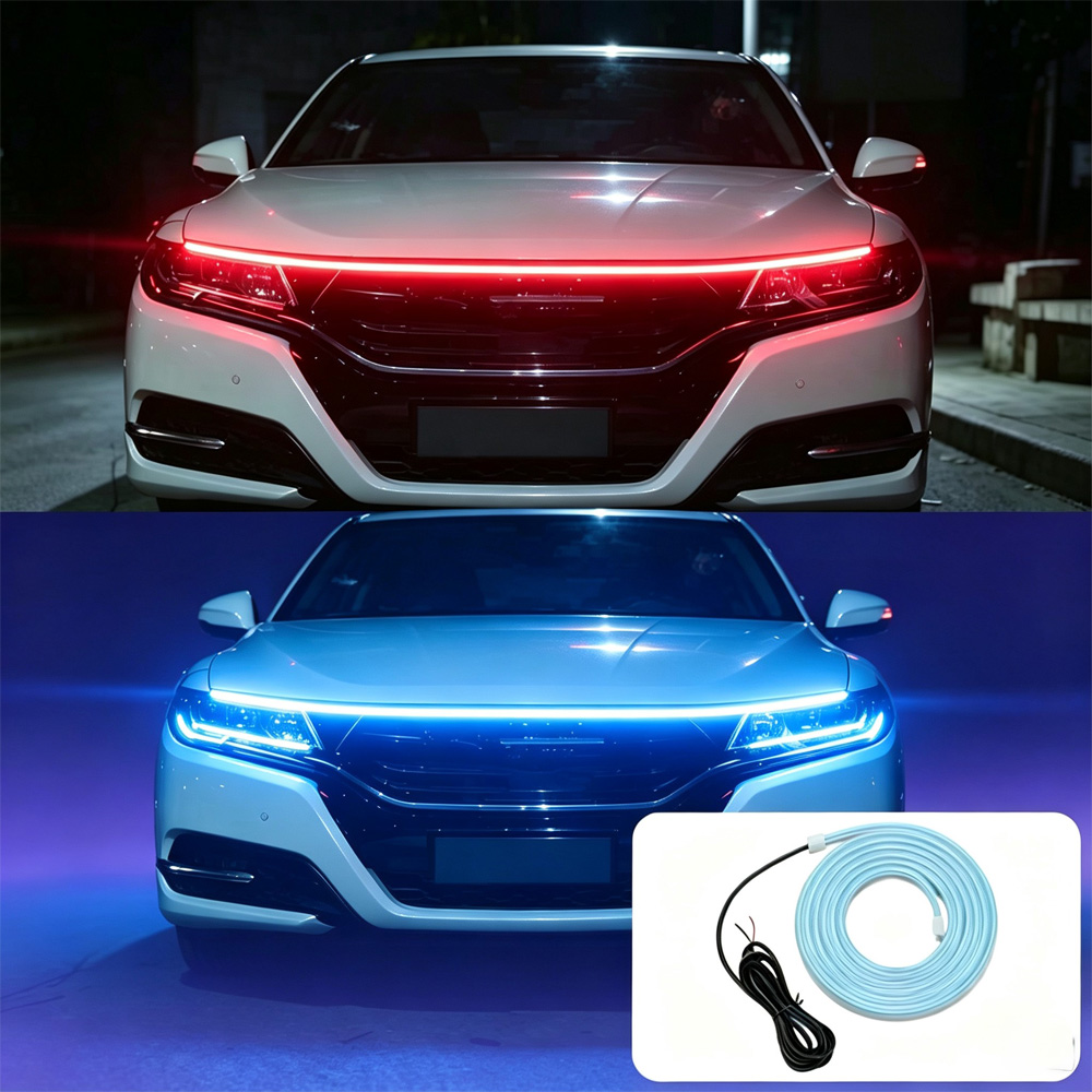 180cm 12V Car Waterproof Front Hood LED Daytime Running Decorative Flexible Light Strip For Car, Truck, SUV photo 1