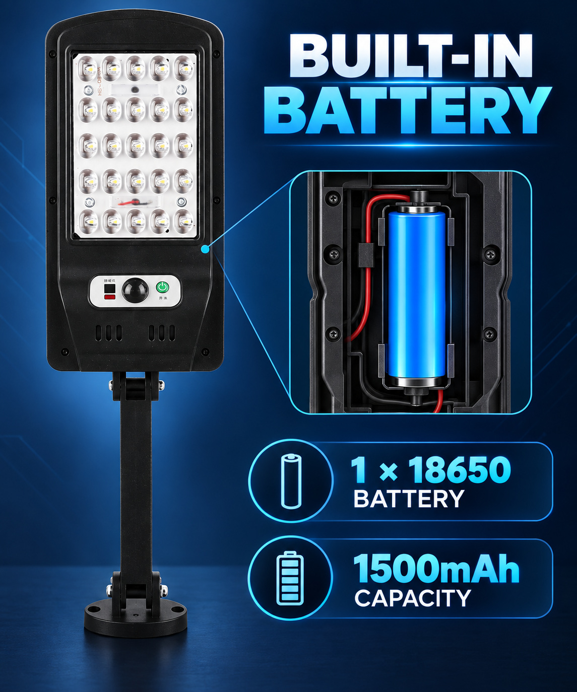 Solar Powered Rechargeable Motion Sensor Waterproof LED Work Light 10W 1500mAh For W755 5 2 photo 7
