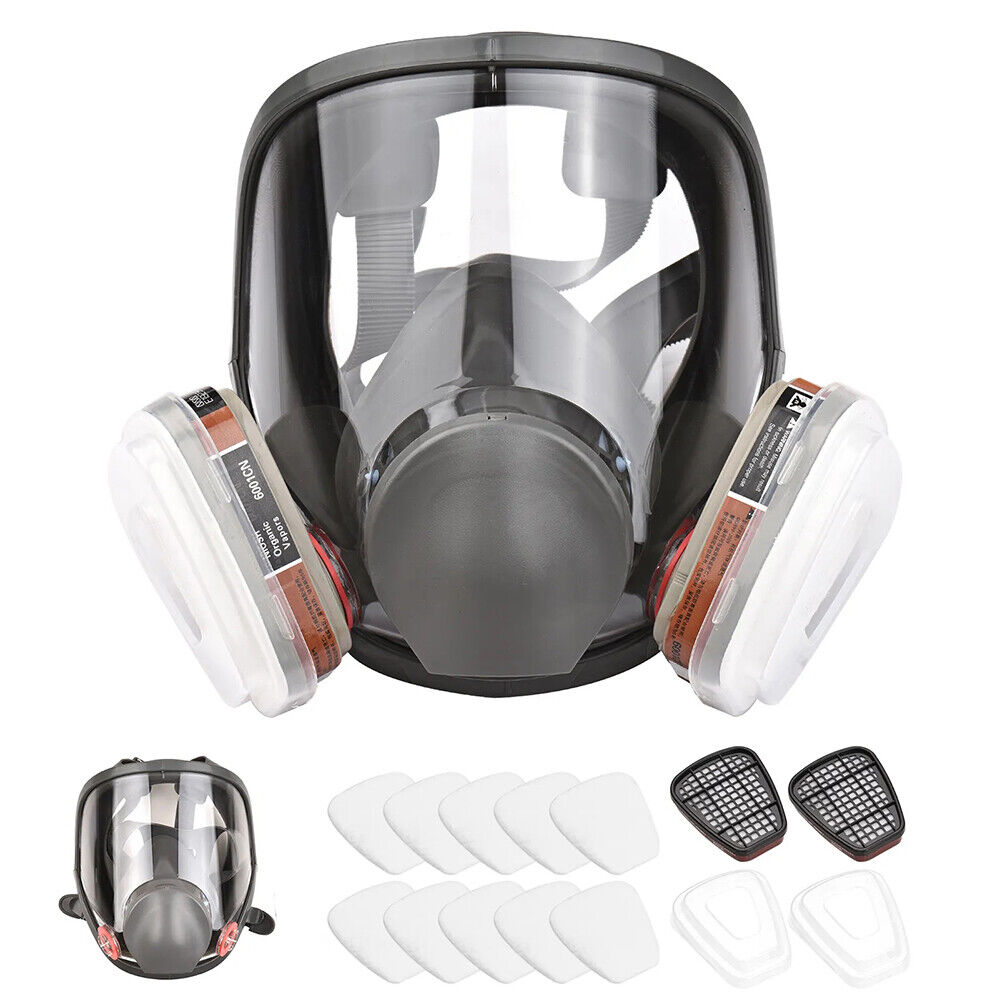 6800 Full Face 15 IN 1 Gas Mask Chemical Vapor Paint Spray Respirator 95 Filter photo 7