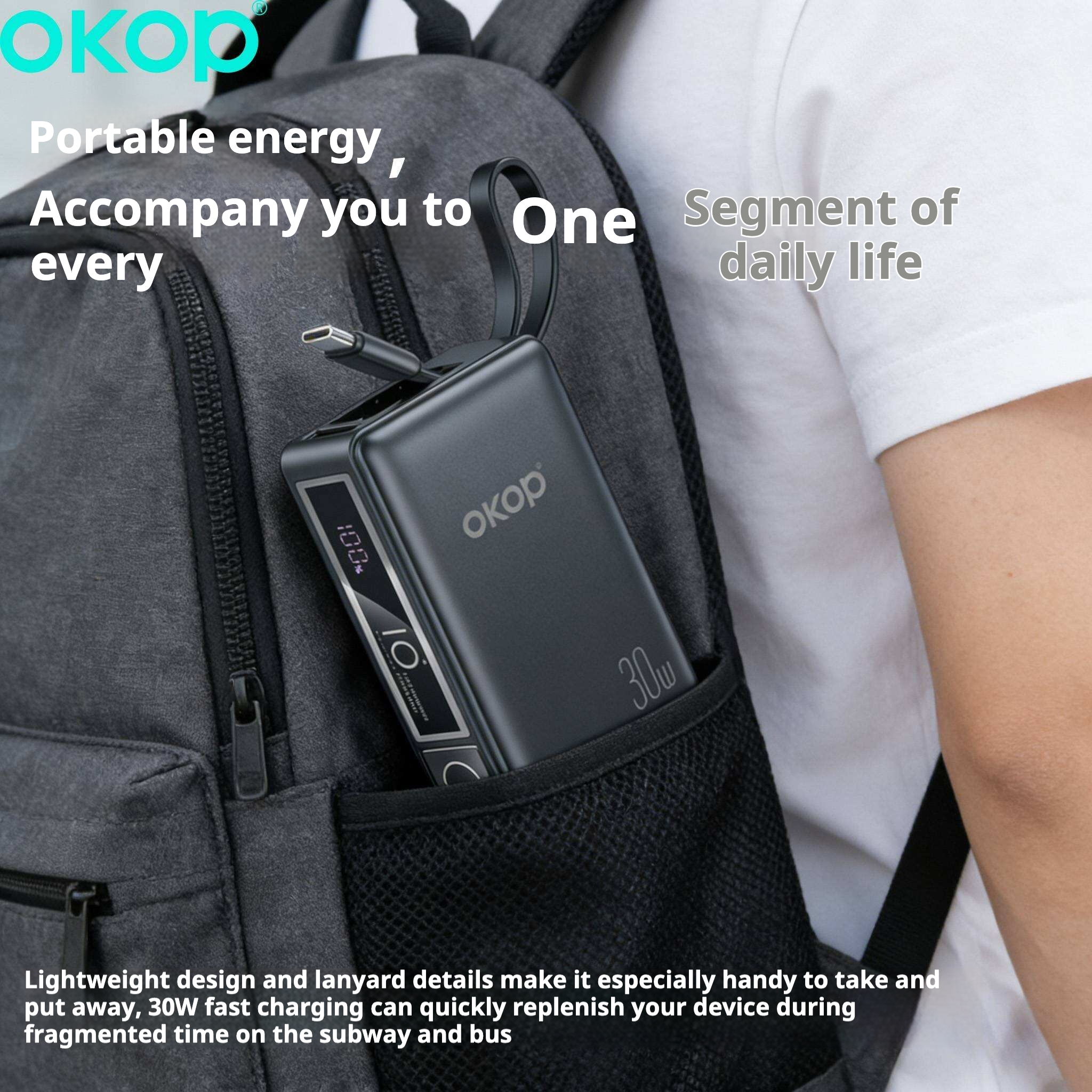 KP-707 Best-selling Power Bank Compact And Portable 10,000mAh High Capacity Long Battery Life Digital Display In Stock photo 3