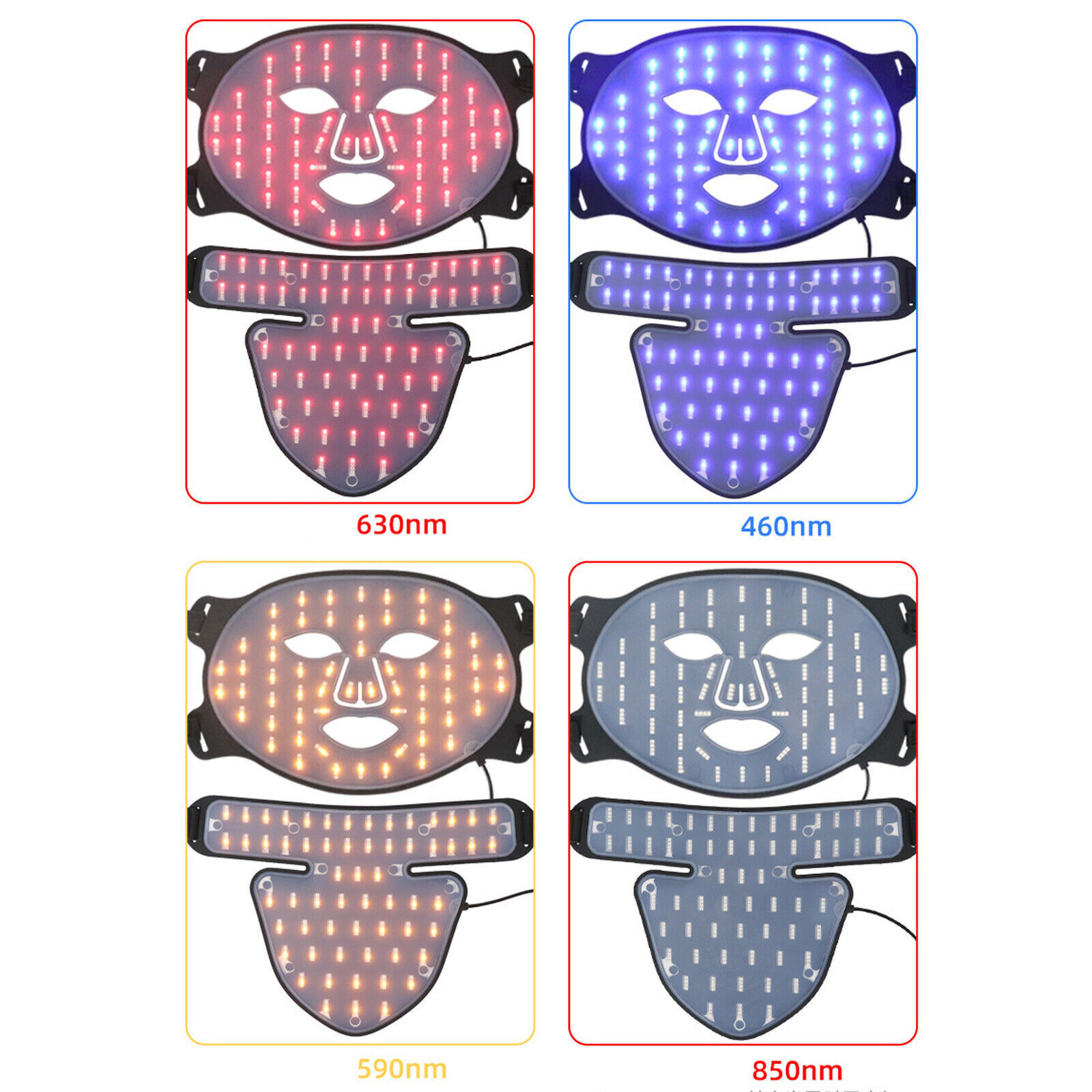 Face Neck LED Mask 240 Lights Infrared Skin Care Skin Tightening Repair Pores photo 7