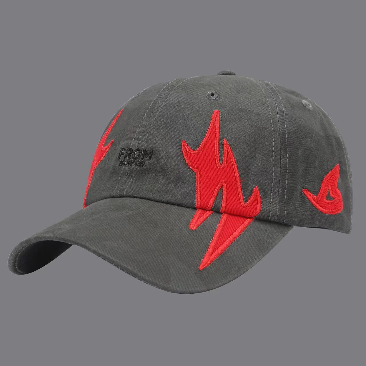 Camouflage Distressed Flame Letter Embroidery Beanie Cap For Street Cool Style, Suitable For Music Festival Daily Outings photo 3