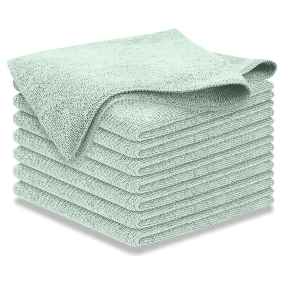 Microfiber Cleaning Cloth 8Pcs 12.5x12.5 Inch Ultra Absorbent Car Cleaning Towel Reusable Washable Cloth For Car, Glass, Mirror And Home photo 2