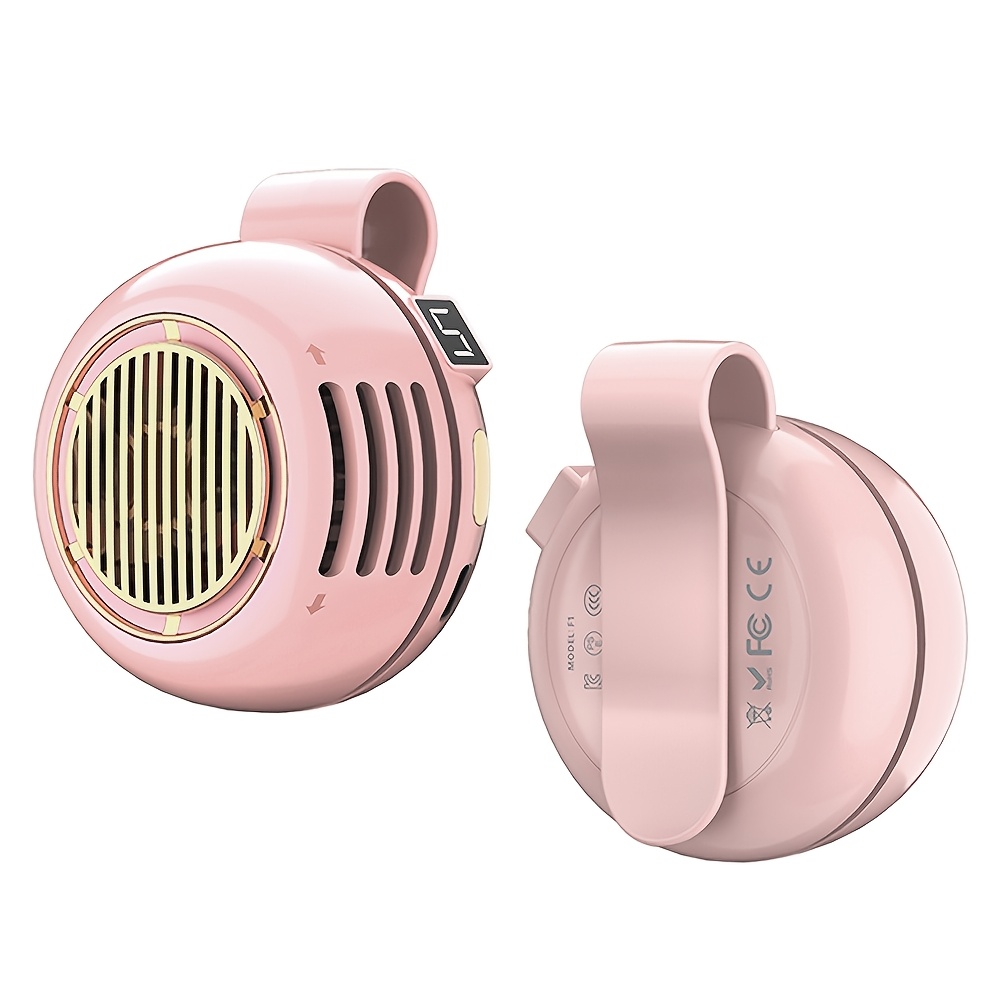 Portable Clip On Fan Bladeless Mini, 5 Speed Personal Fan With Digital Display, 360 Rotatable USB Rechargeable Quiet Small Fan For Waist Collar, Handheld For Travel Commute Camping Office photo 5
