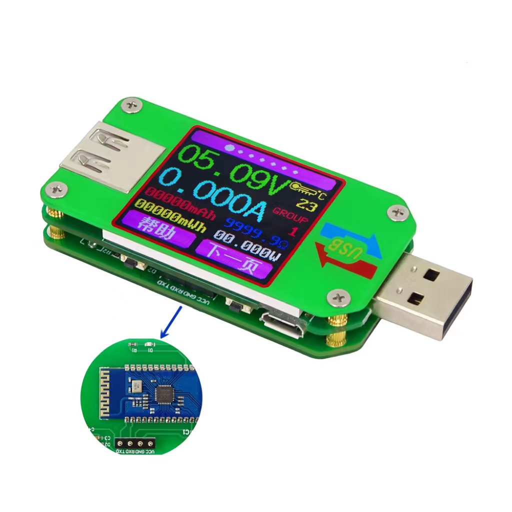 USB 2.0 Color Screen Tester Voltage Ammeter Thermometer UM24C With Bluetooth Communication Board photo 3