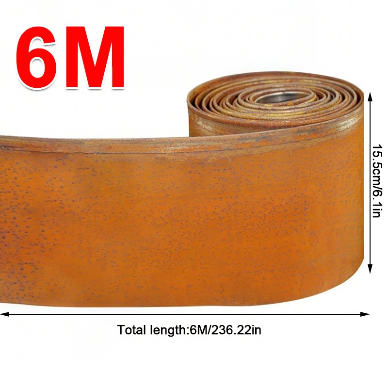 6M12M Flexible Metal Garden Border Lawn Edging Outdoor Grass Path Edge Roll L photo 3