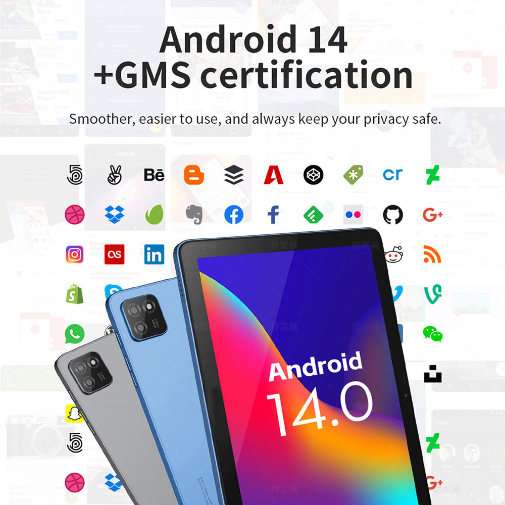 G-tab T9 Rockchip RK3562 Quad Core 3GB 3GB RAM 64GB ROM 10.1 Inch Android 14 Tablet PC  Grey photo 2