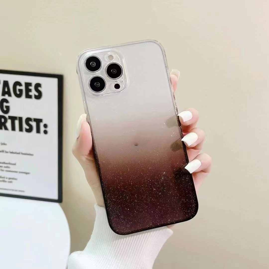 Gradient Glitter Transparent Glass Protective Cover photo 3