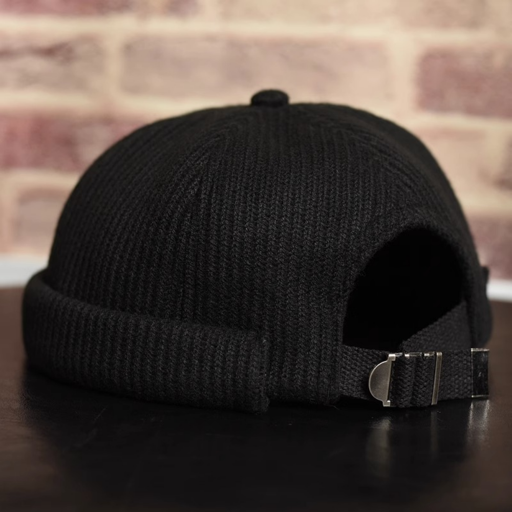 Japanese-style Vintage Boater Hat In Solid Color, For Hip-hop Wear In Autumn And Winter, Without A Brim, Suitable For A Gentleman's Look photo 3