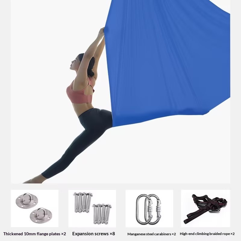 Wholesale Yoga Studio Aerial Yoga Hammock Inversion Home Stretching Strap Elastic Widened Yoga Hammock For Stretching photo 3