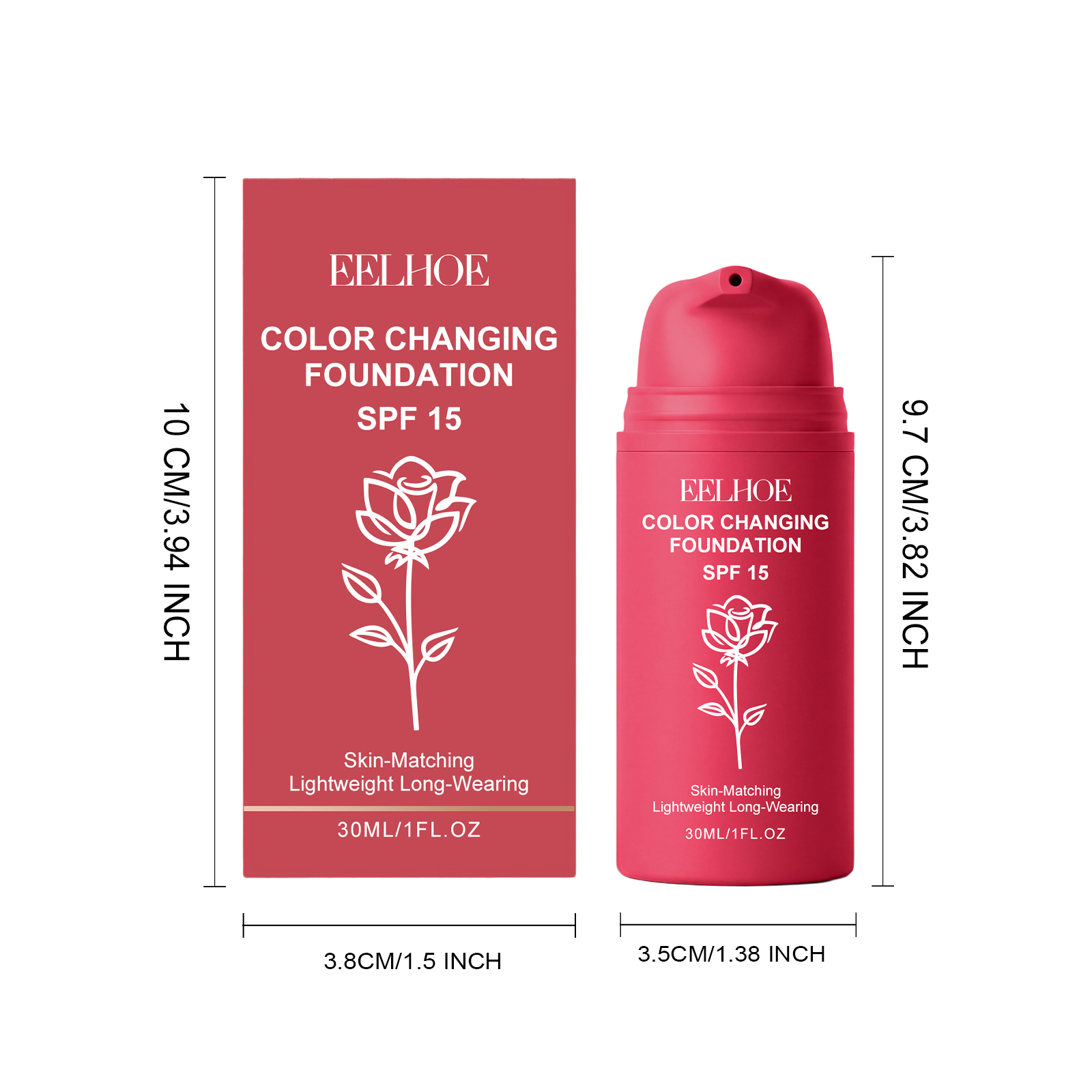 Warm Temperature Color Blending Foundation Liquid Natural Color 30ml Box photo 8