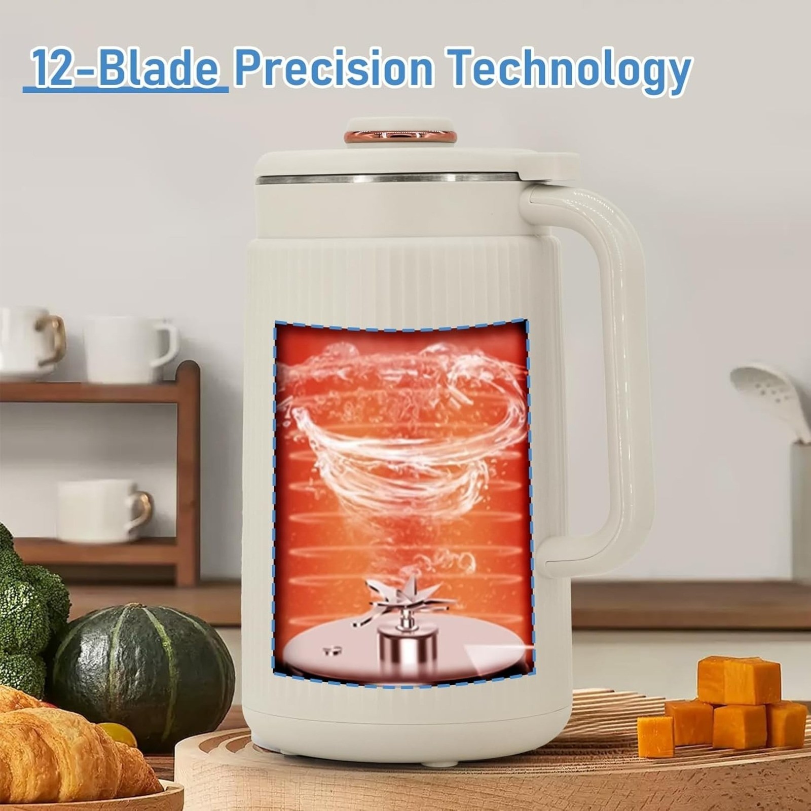 1.2L Nut Milk Maker 8-in-1 Automatic Almond Soy Oat Milk Machine Self Cleaning photo 6