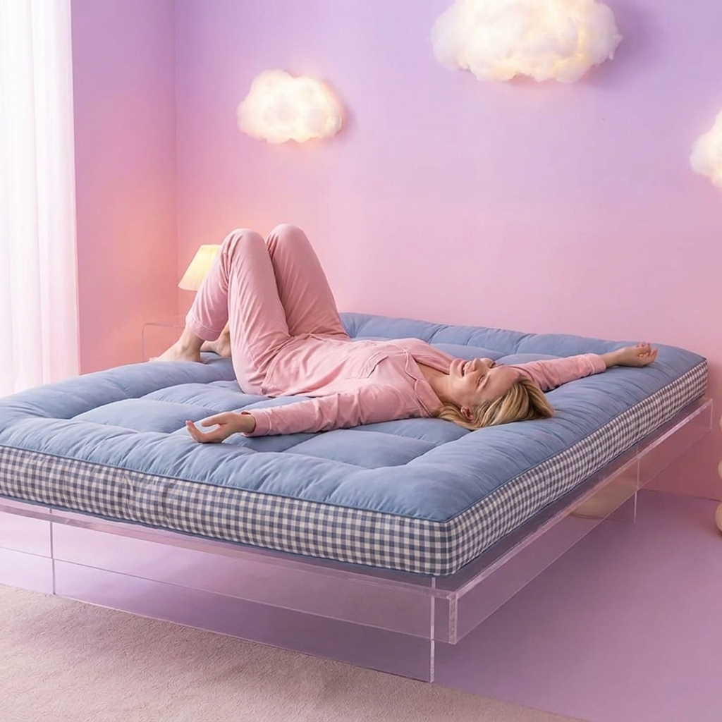 Thick Quilted Mattress Topper, Soft Fluffy Bed Mattress Pad, Comfort Sleeping Mattress Cover For Bedroom photo 2