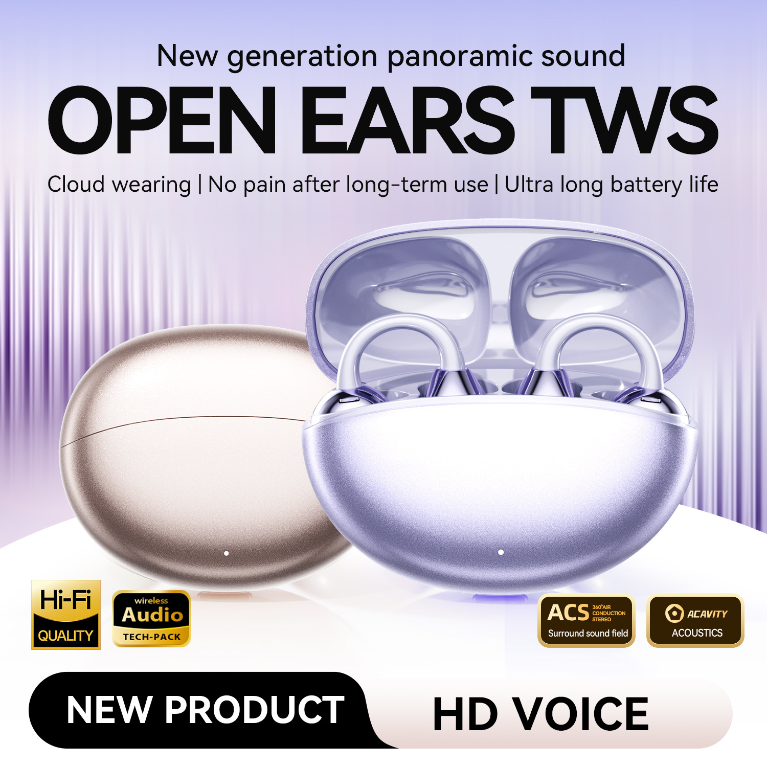 2025 New GL8 Cross Border Selected Private Model Earphones High Beauty Earclip Type Wireless Bluetooth Earphones photo 2