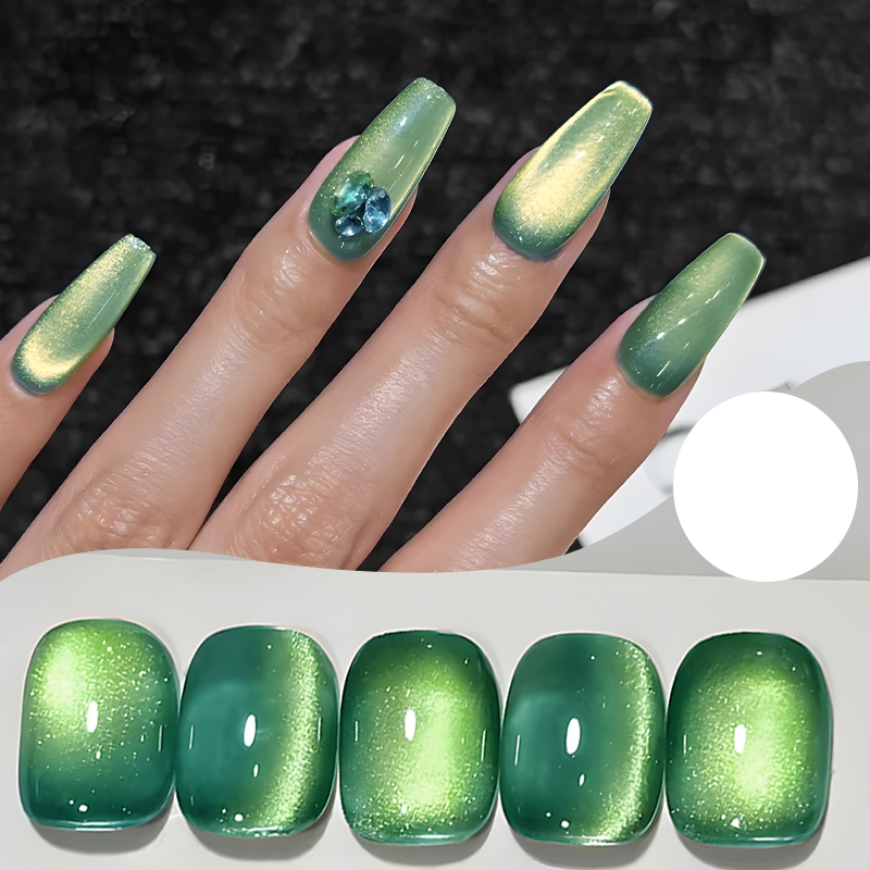 MS RAINBOW Amber Gold Cat Eye Gel Polish 05, Magnetic Cat Eye Nail Gel, Soak Off UV LED Nail Art Varnish For Salon Home DIY photo 5