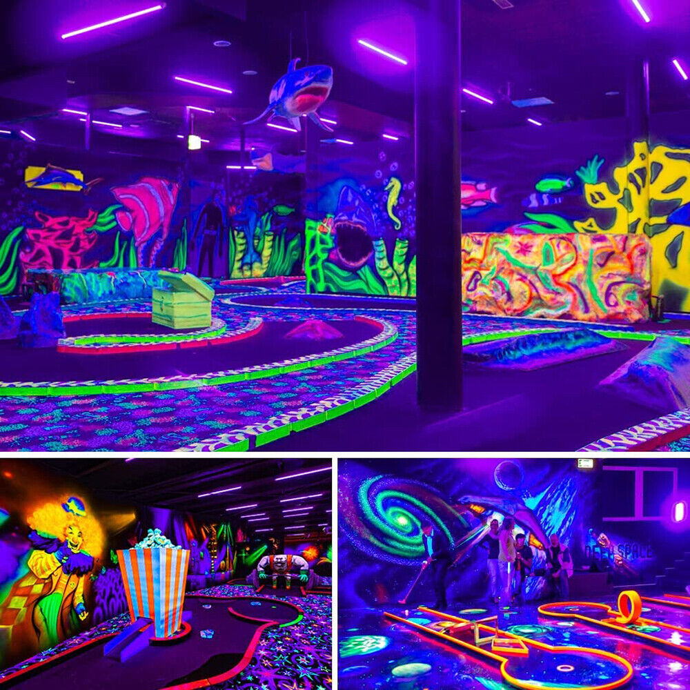 36W UV LED Blacklight Strip Plug & Play, Ultraviolet Glow Bar For Party Stage Bedroom Halloween Blacklight Decor UK NEW photo 6