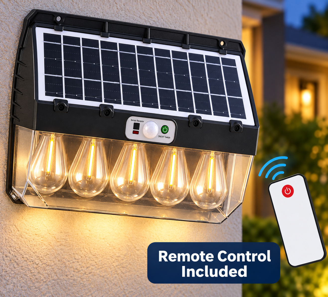 Solar Powered Rechargeable Motion Sensor LED Work Light 4800mAh For Auto W7116 5 Battery Street photo 4