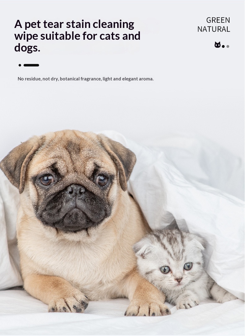 Gentle Pet Eye Wipes For Dogs & Cats, Tear Stain Remover. photo 4