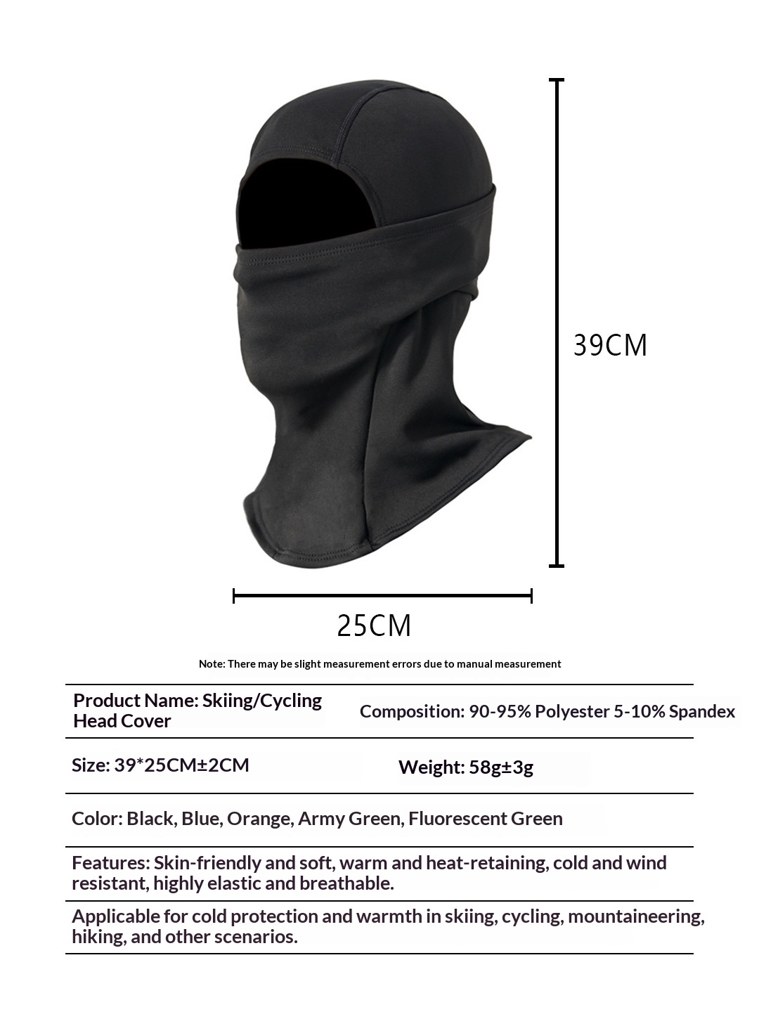 Autumn And Winter Ski Headgear Men's Warm Fleece-lined Windproof Hat Women's Outdoor Sports Motorcycle Cold-proof Thickened Riding Mask photo 8