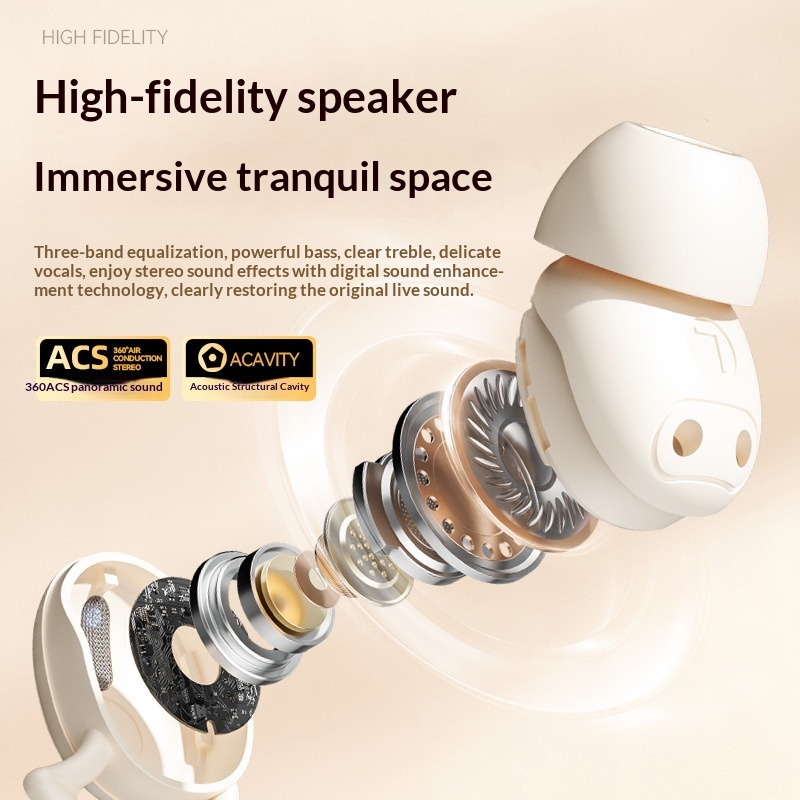 Berlin Sound M72 Sleep Headphones Noise Reduction Sleep In Ear Soundproofing Non-Pressure Ear Invisible Zero Sense Bluetooth Headphones photo 3
