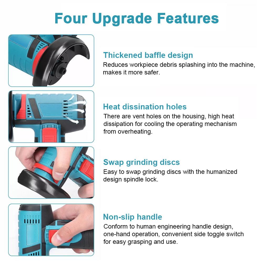 12V Mini Cordless Brushless Angle Grinder Cutting Tool W&2 Battery & Charger AU photo 4