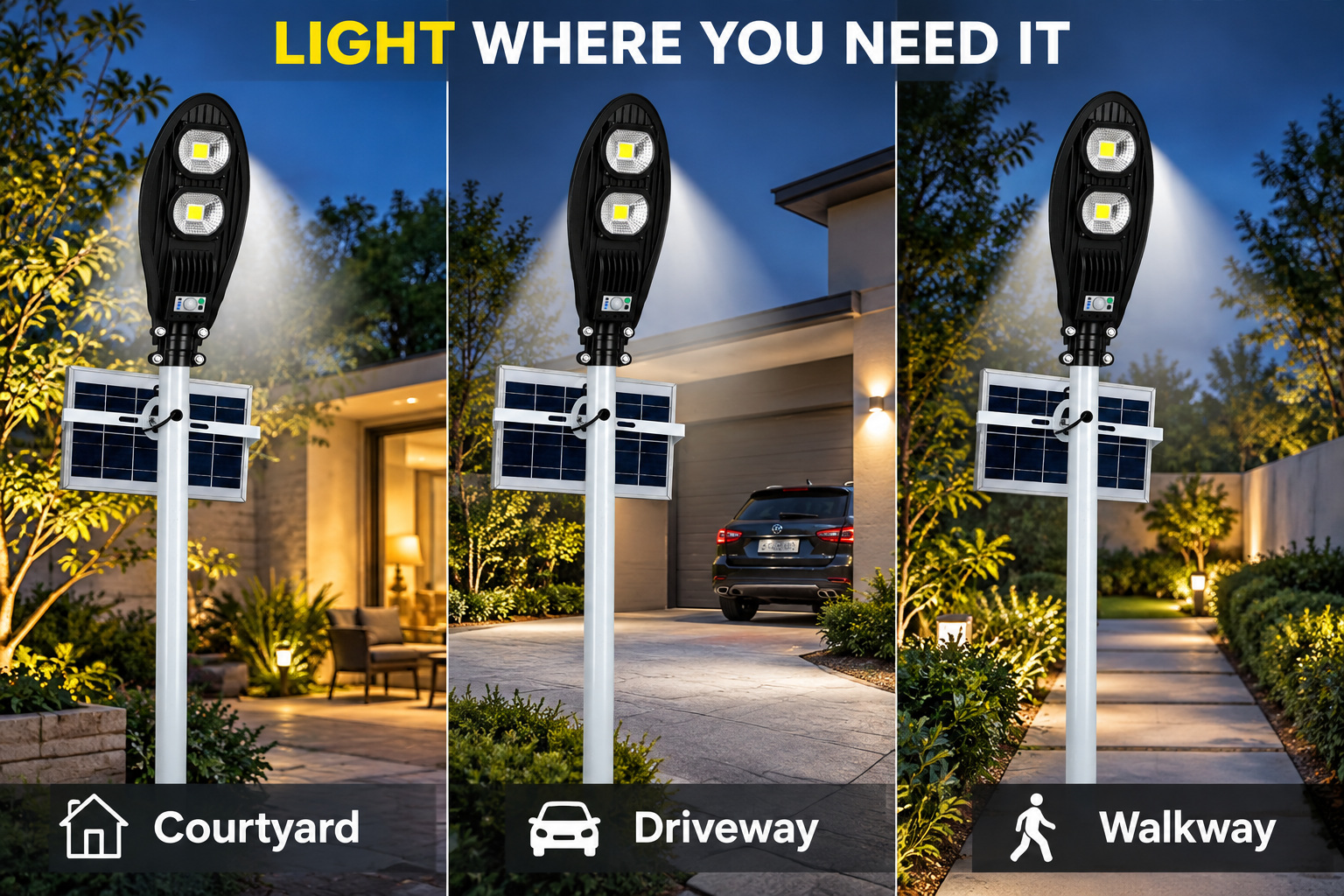 Solar Powered Rechargeable Motion Sensor Waterproof LED Work Light 40W For Auto W736D IP65 Street photo 8