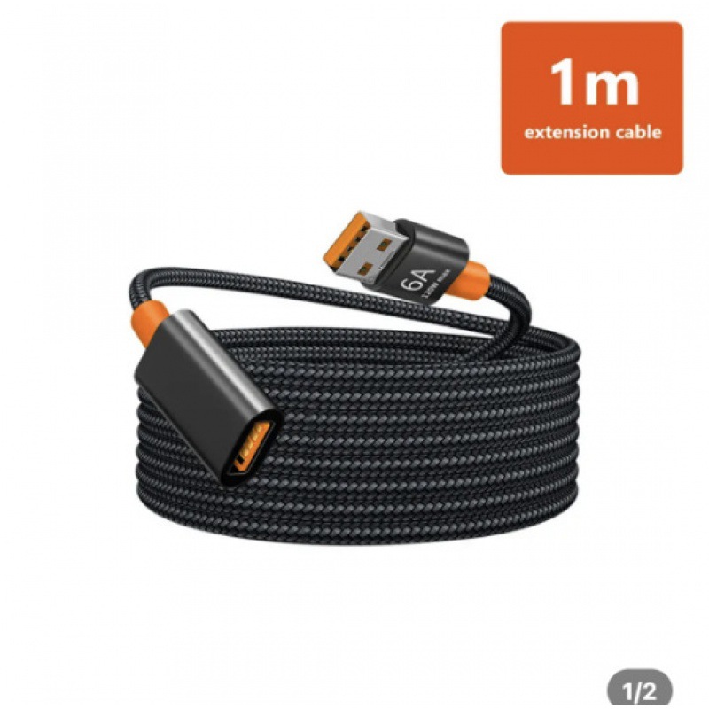 USB Male To Female Extension Cable, High Speed Data Transfer Extender Cord For Laptop, Desktop, TV And Car Devices photo 1