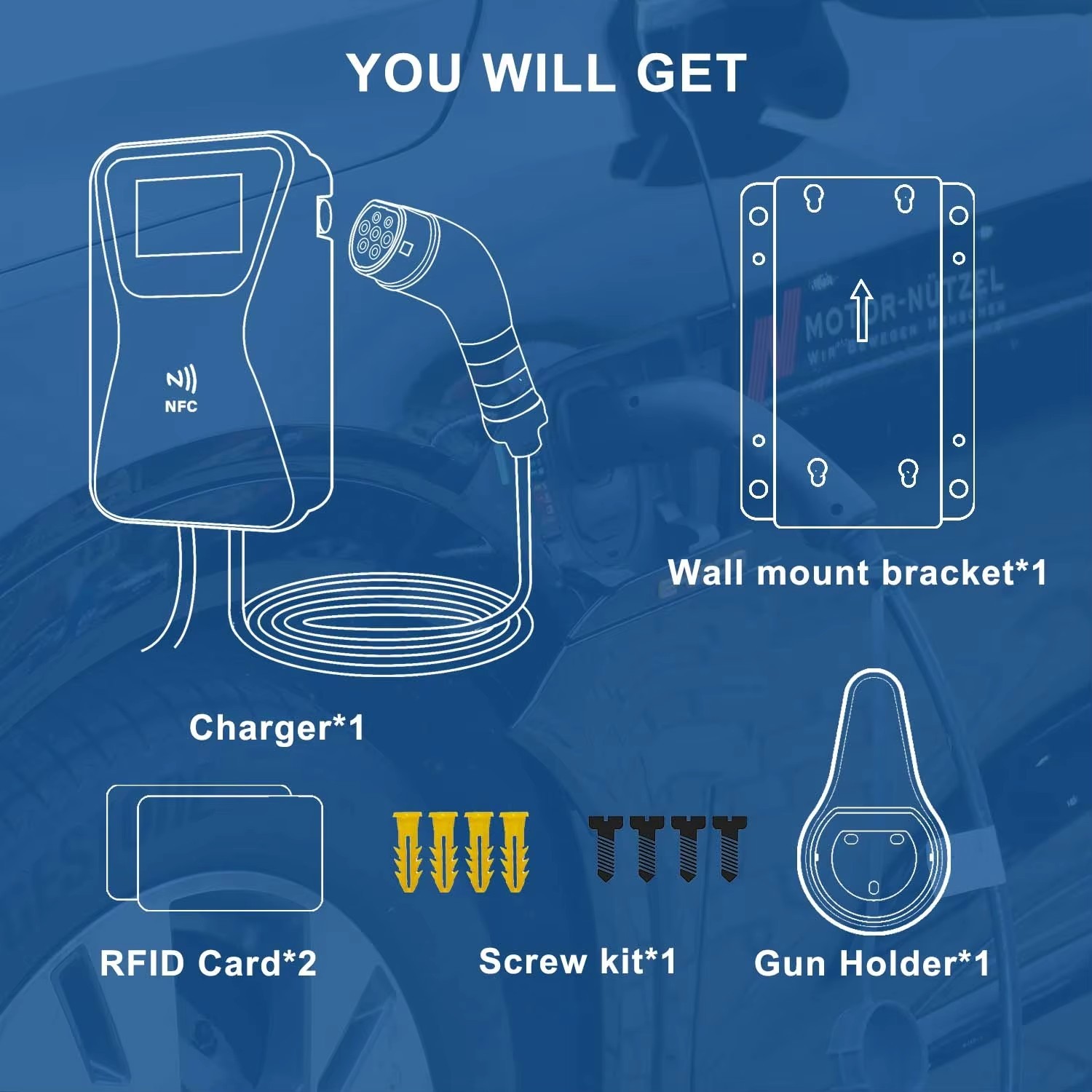 Car Charge Type 2 Electric Charging Station 32A 7KW EV Charger With 5M Cable photo 8