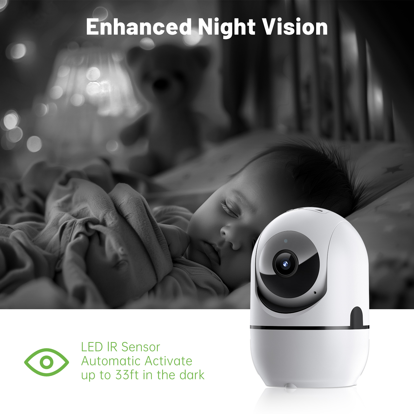 2-way Video Call Network Camera PTZ WIFI Security Cam AI Smart Camera For Home Night Vision Wireless Indoor Camera photo 4