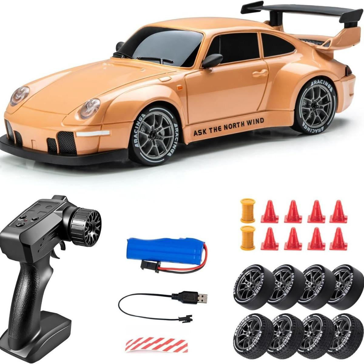 Scale 2.4GHz 4WD Remote Control RC Drift Car  High Speed LED Lights Drift Tires Kids  Toy For Indoor  & Outdoor Play Easter Gift RC Cars photo 4