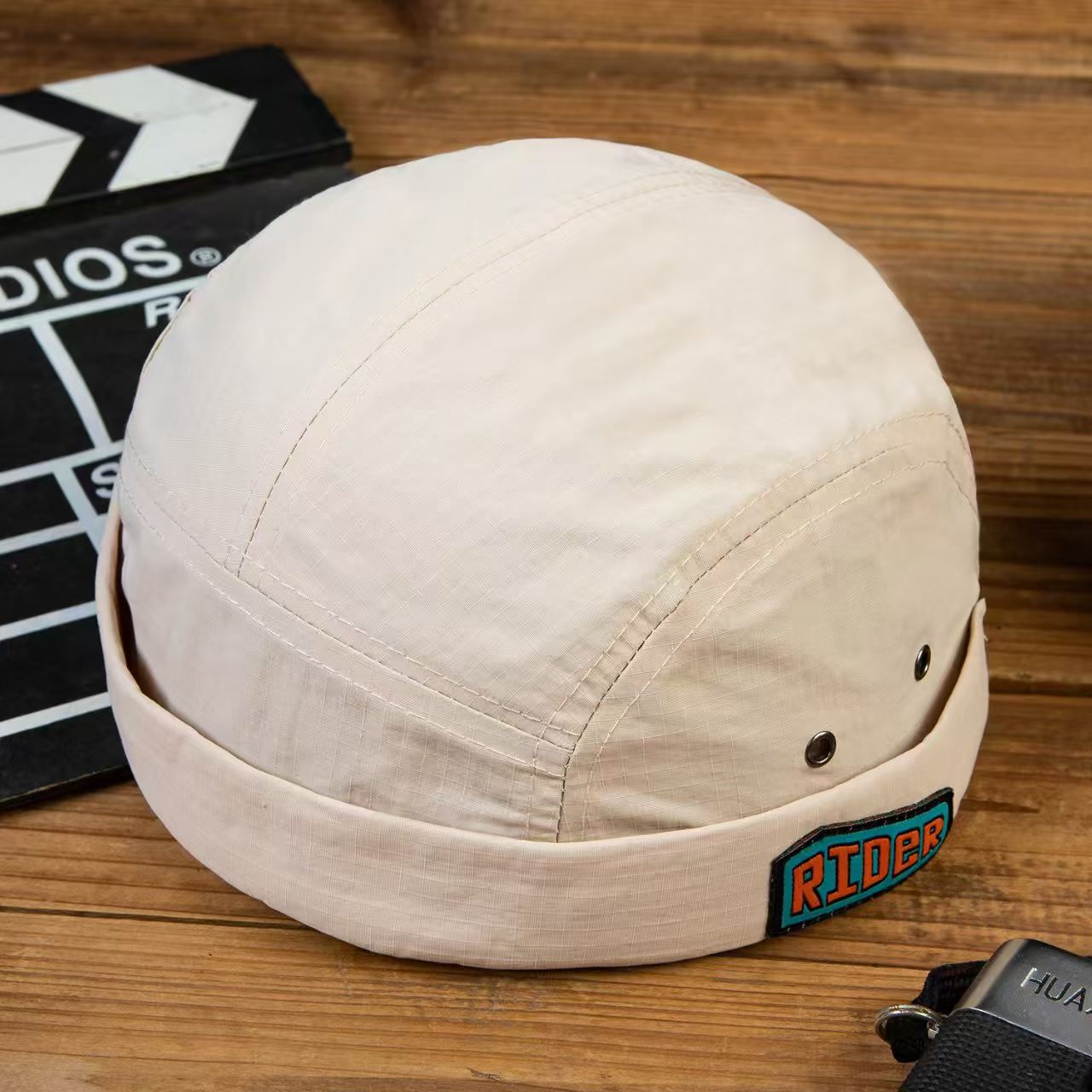 Japanese-style Thin-brimmed Straw Hat With Patch Lettering, Breathable Mesh, Casual And Versatile Hip-hop Felt Hat photo 3