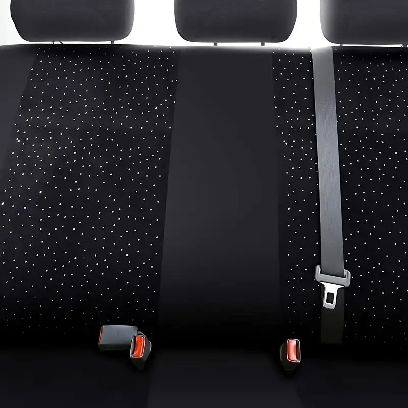 5-Seat Car Seat Cover, Classic And Timeless Design, Thin 2mm Thickness, Suitable For All Seasons Rhinestone Seat Cover photo 3