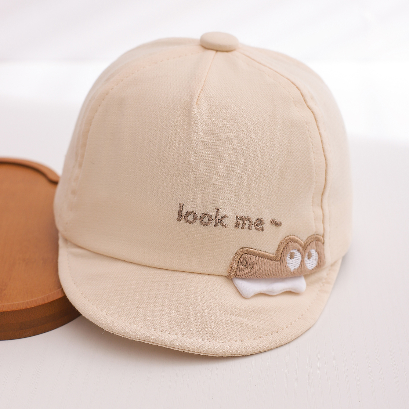 Summer Children's Cartoon Crocodile Letter Embroidery Cute Style Baseball Cap, Suitable For 3-6 Month Old Babies For Outings photo 5