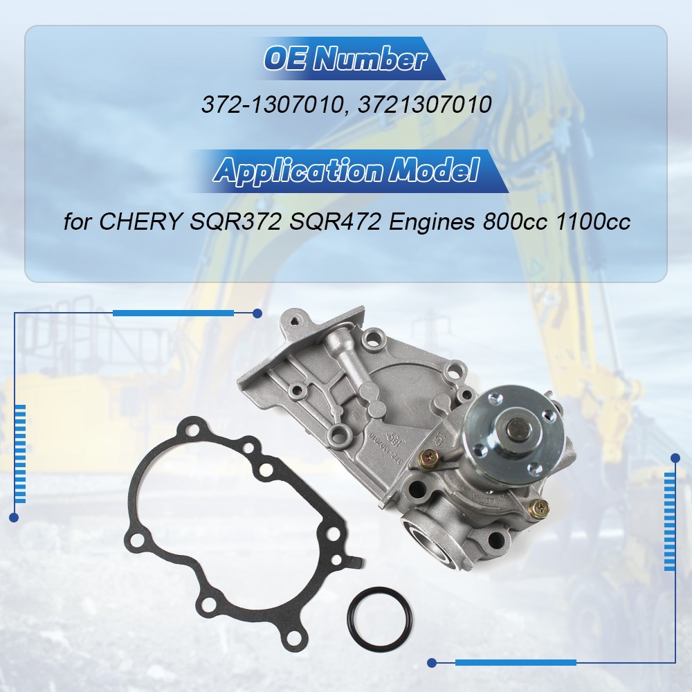 WATER PUMP For CHERY SQR372 SQR472 Engines 800cc, 1100cc 372-1307010 photo 3