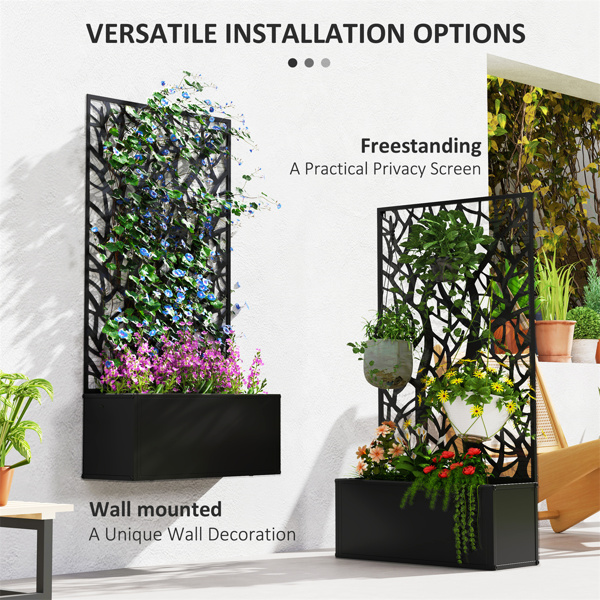 Garden Bed Galvanized Planter, Garden Bed With Privacy Pan photo 6