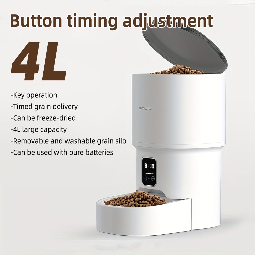 4L Pet Cat Feeder Automatic With Timer Food Dispenser For Cat Dog Food Feeding photo 8