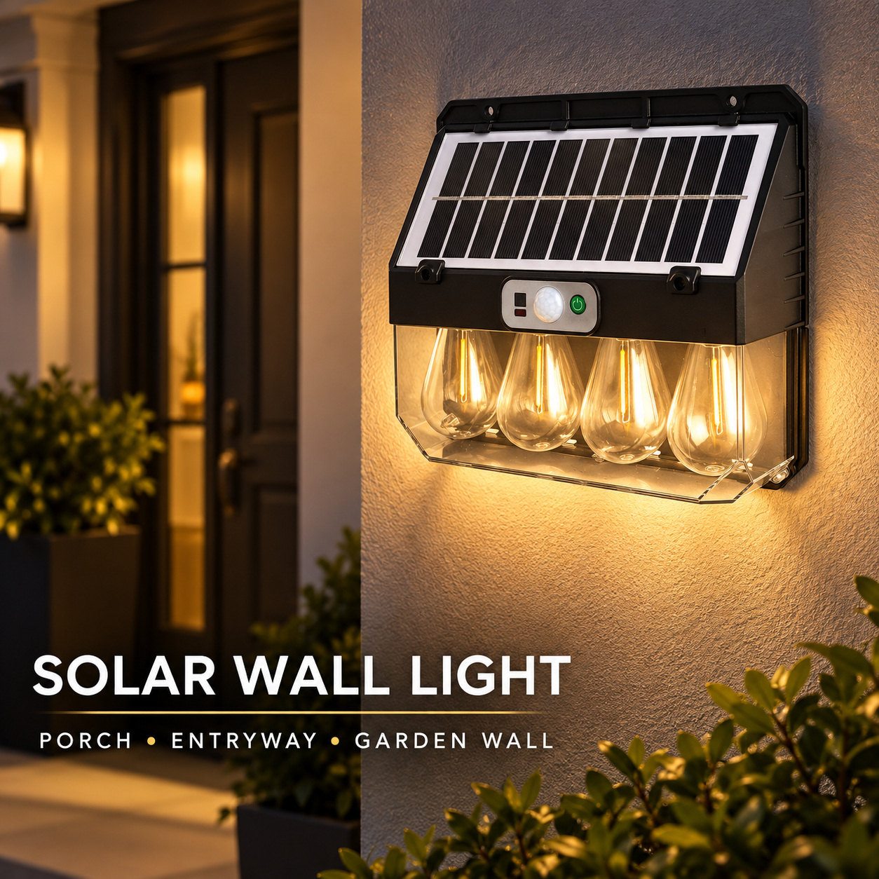 Solar Powered Rechargeable Motion Sensor LED Work Light 2400mAh For Auto W7116 4 Street Hour photo 7