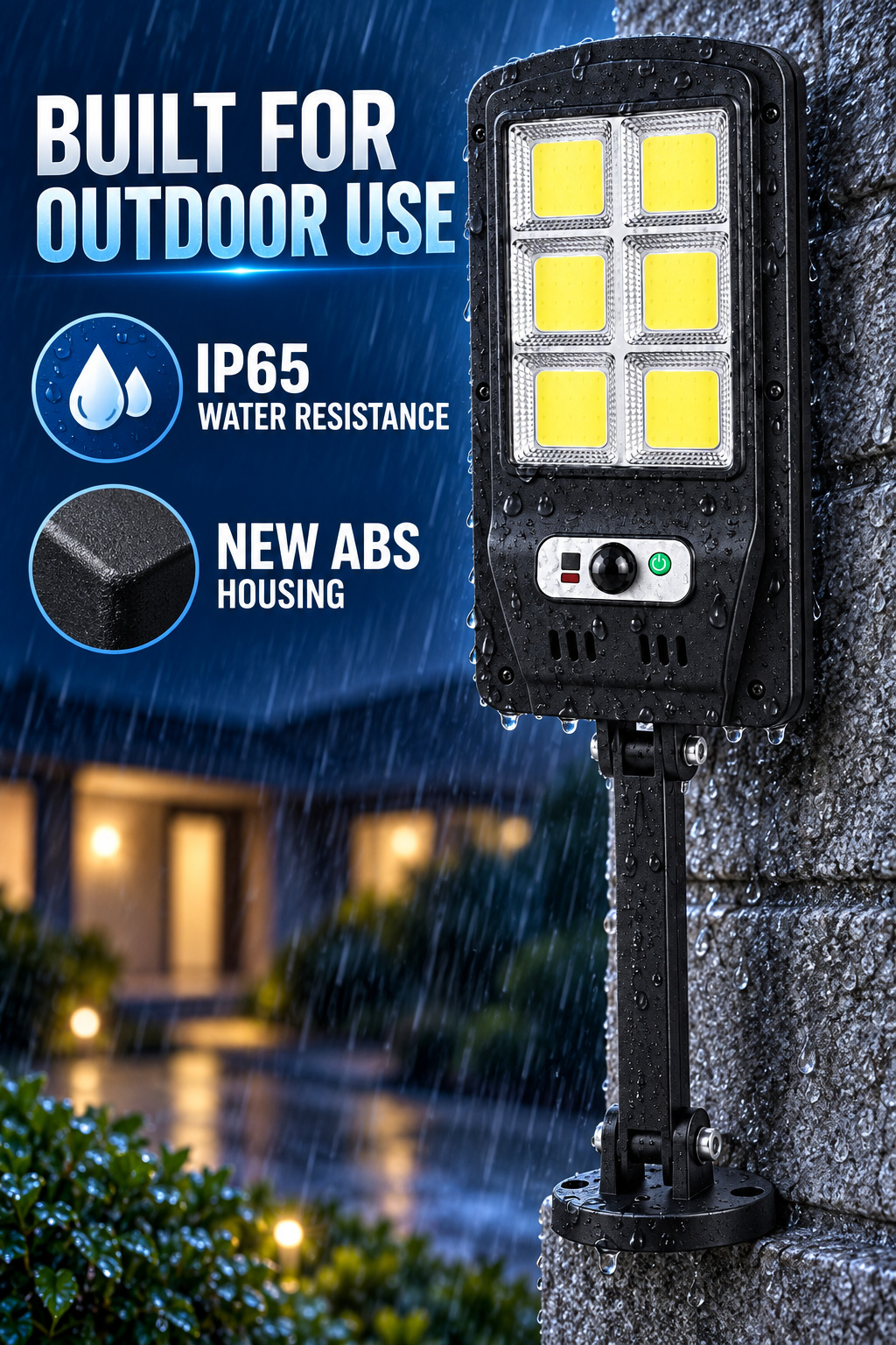 Solar Powered Rechargeable Motion Sensor Waterproof LED Work Light 30W 1500mAh For W756 6 COB photo 2