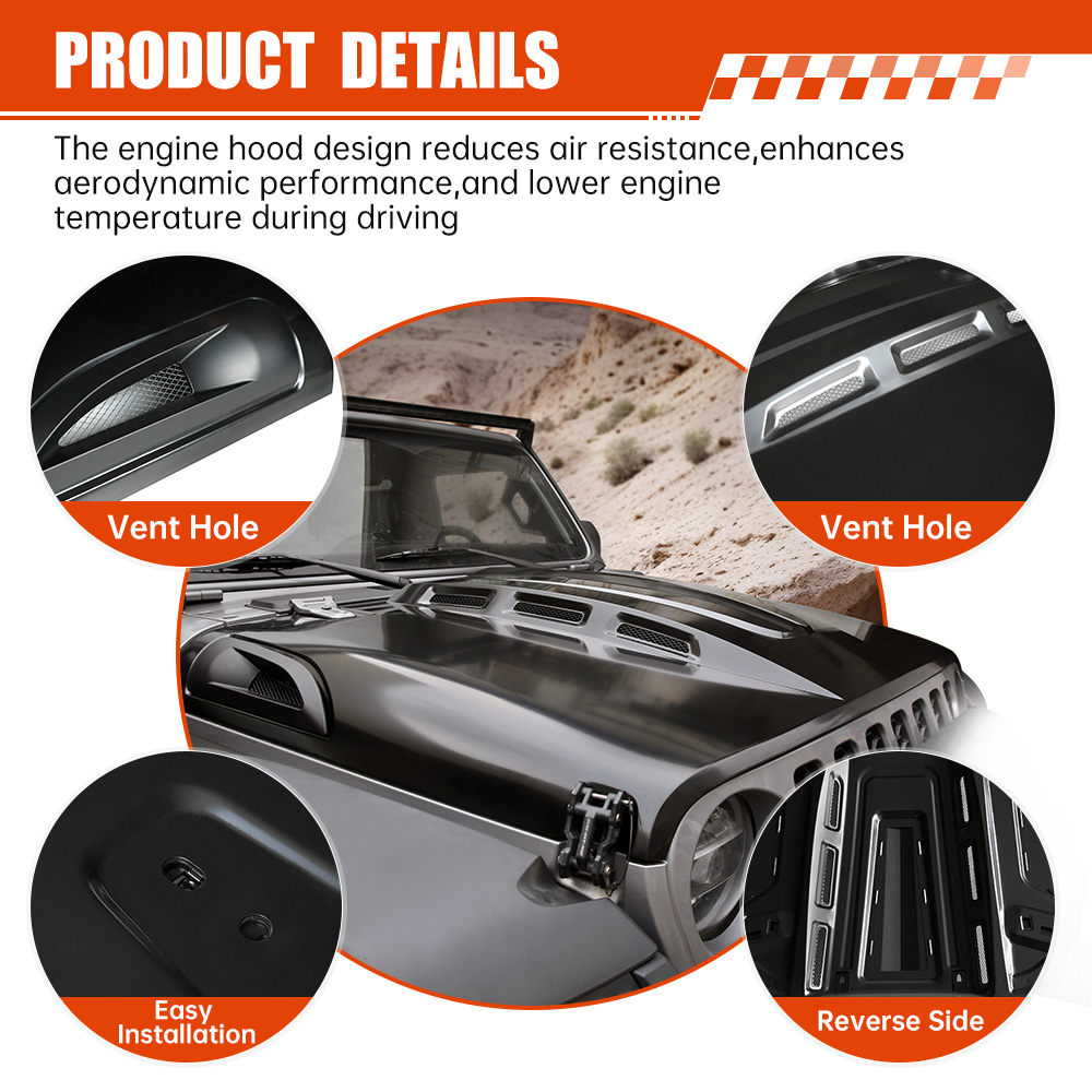 Hood Compatible With 2018 Wrangler photo 2