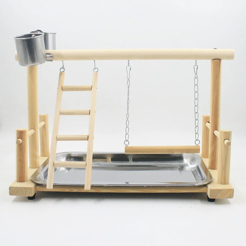 Parrot Playstand Bird Plays Stand Cockatiel Playground Wooden Perch Gym Play photo 4