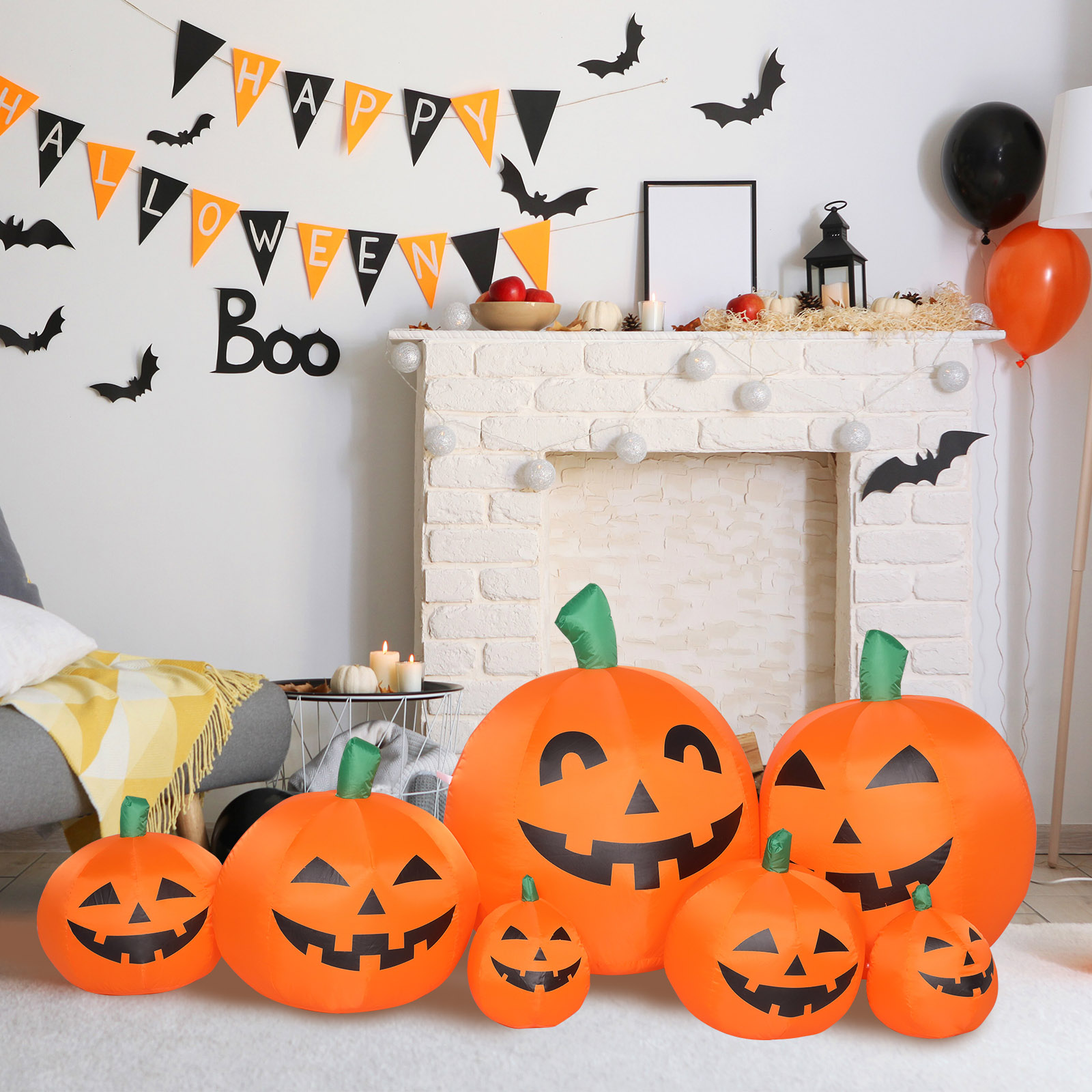 Replace 39662619 7ft Classic 7pcs LED String Lights 7pcs Pumpkin Inflatable Halloween Decoration photo 2