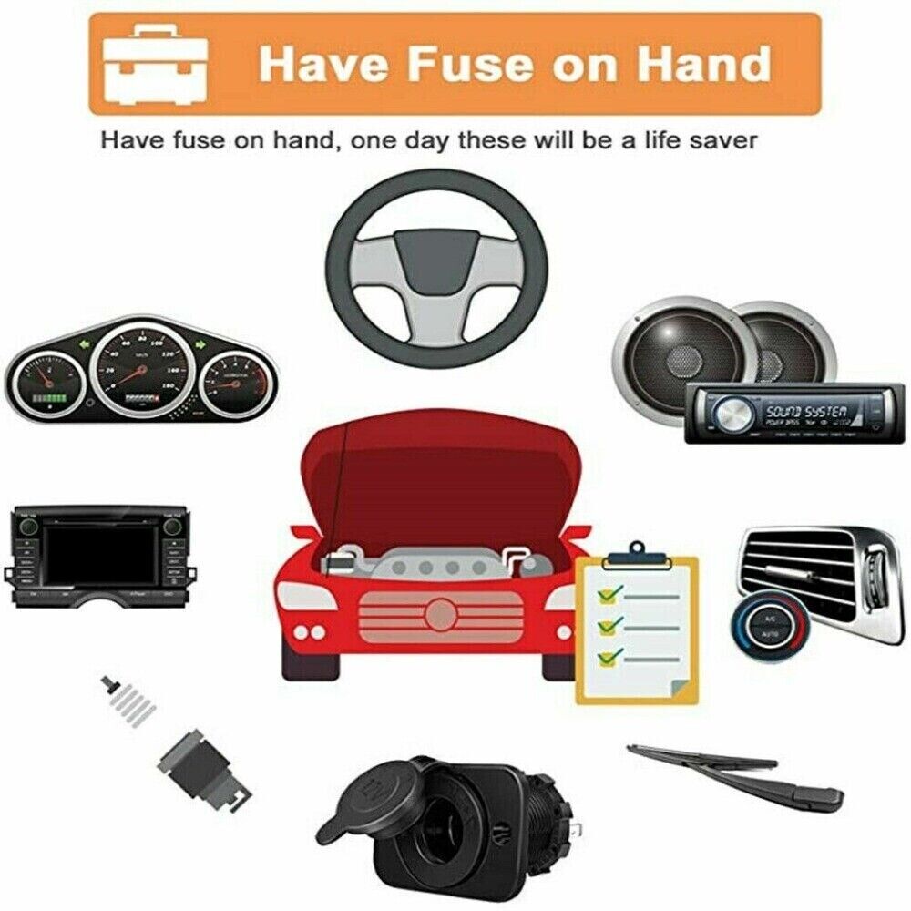 300PCS CAR BLADE FUSES Assortment Assorted Kit Blade Set Auto Truck Automotive photo 3