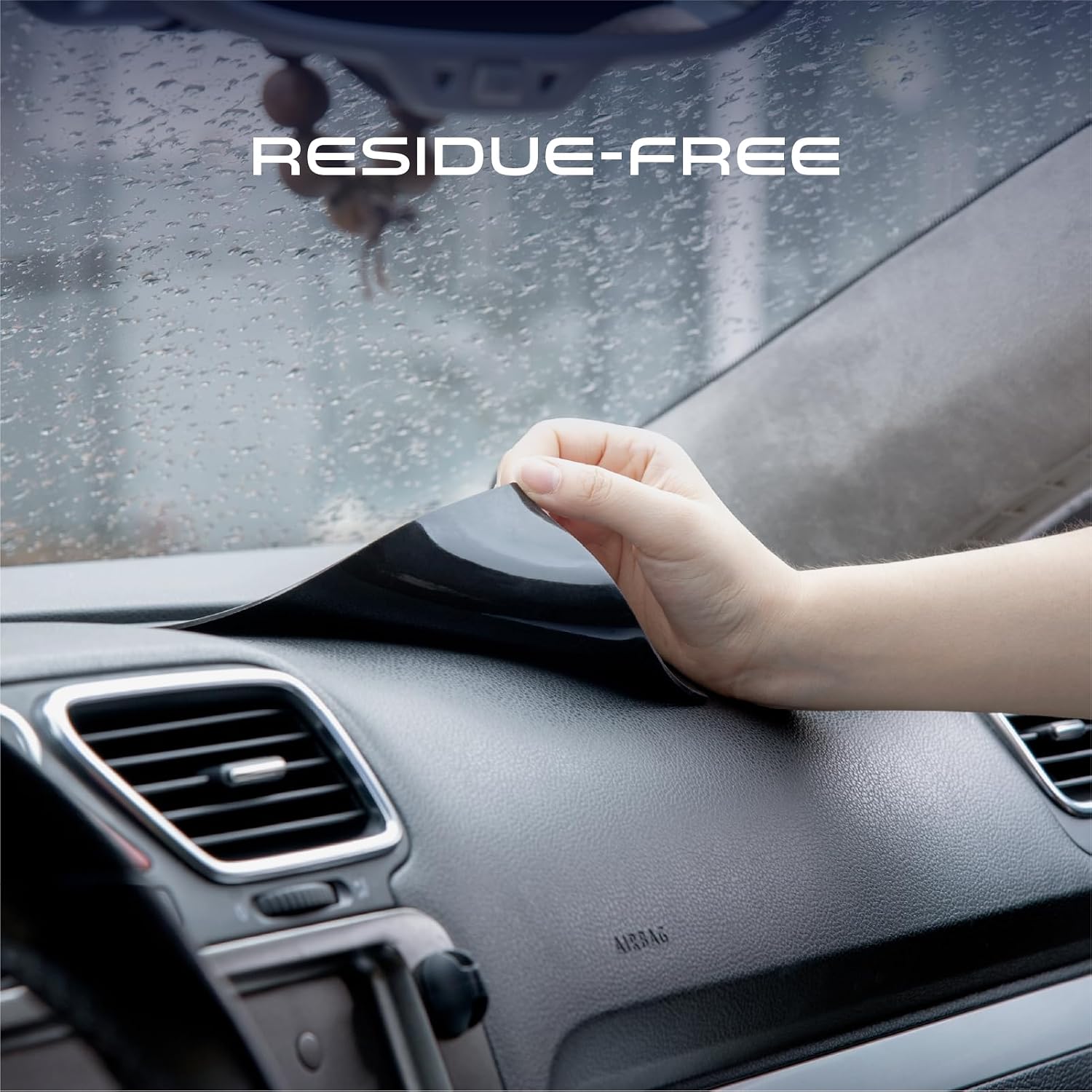 Car Dashboard Non Slip Mat 2 Units, 6.3x5.1 Inch Anti Slip Gripping Pad For Phone, GPS, Keys, Coins And Accessories photo 2
