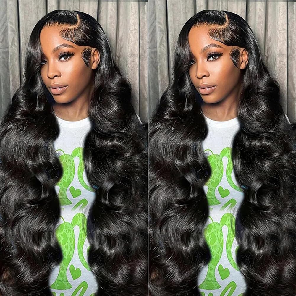 13x6 Lace Front Human Hair Wig Natural Color, Body Wave, Density photo 1