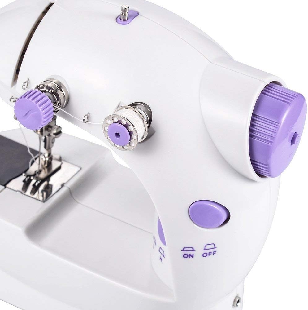Electric Sewing Machine Portable Mini 12 Stitches Pedal Household For Beginner photo 5