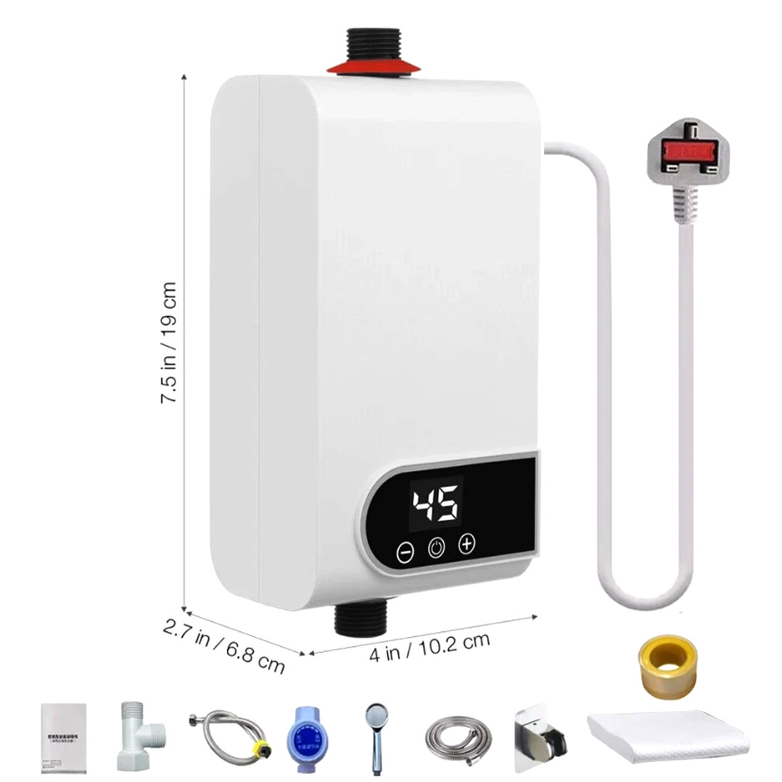 Electric Tankless Instant Hot Water Heater Under Sink Tap Kitchen Bathroom 5500W photo 8
