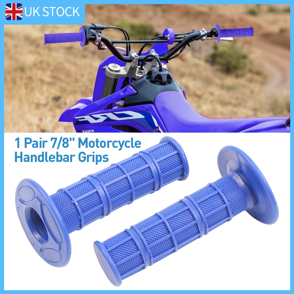 Motorcycle Rubber Handlebar Grips 22mm  Soft Comfort Road Race Pair photo 5
