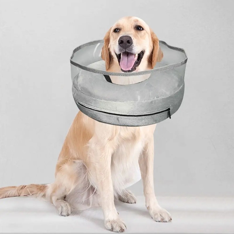 Inflatable Dog Cone Collar Soft After Surgery ALterna Tive Meff-Mluk photo 1