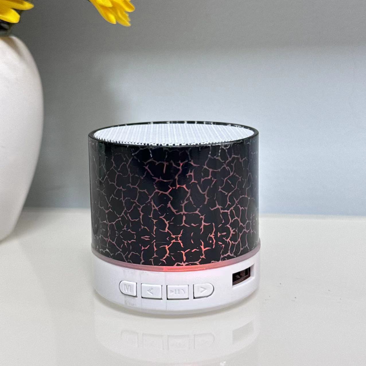 New Mini Crack Bluetooth Speaker, Portable Card-inserting Subwoofer Speaker, Led Light-up Wireless Speaker Gift photo 2